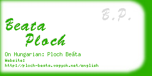 beata ploch business card